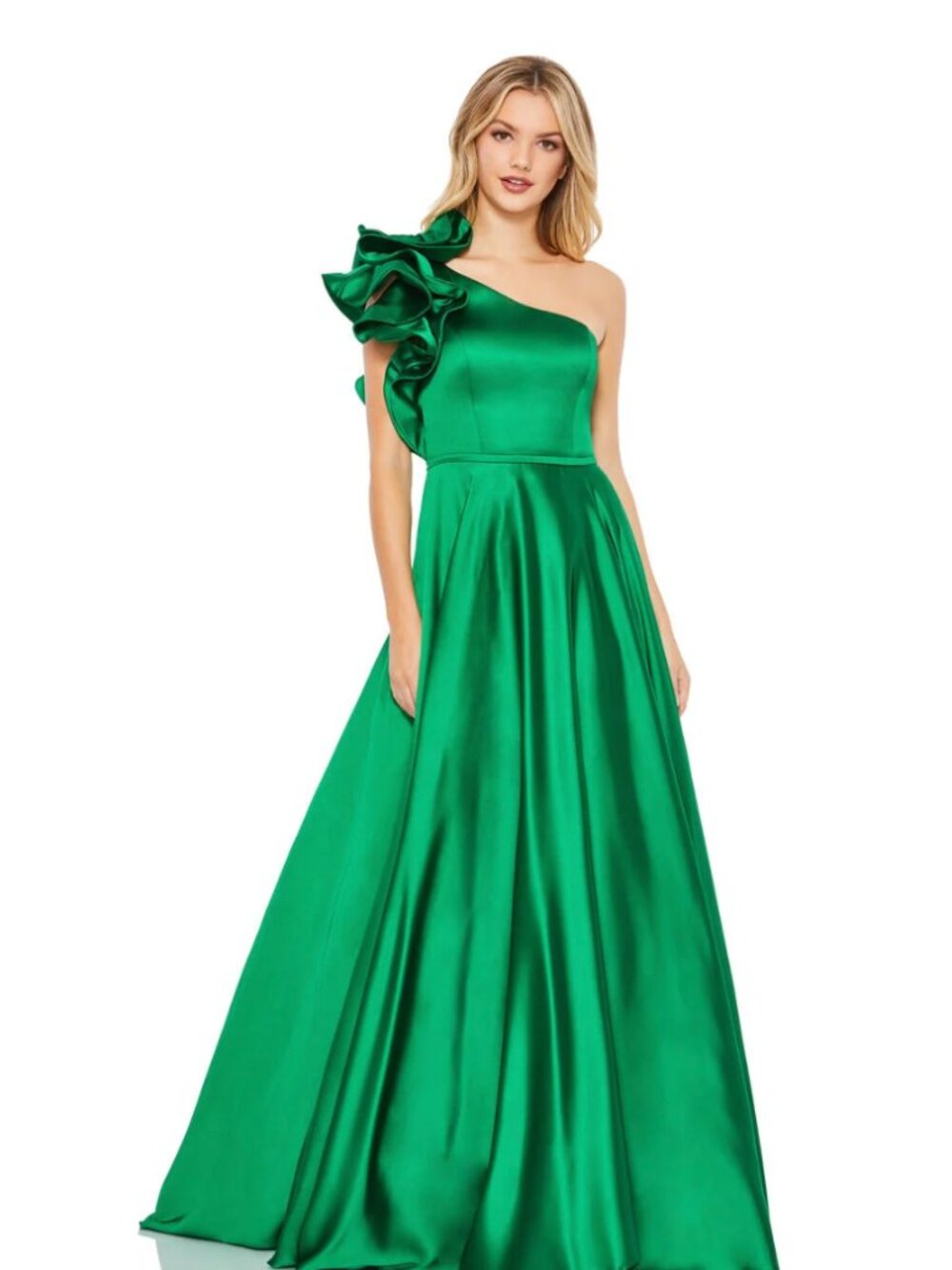 Mac Duggal Green ball gown/prom dress for women - Size 2